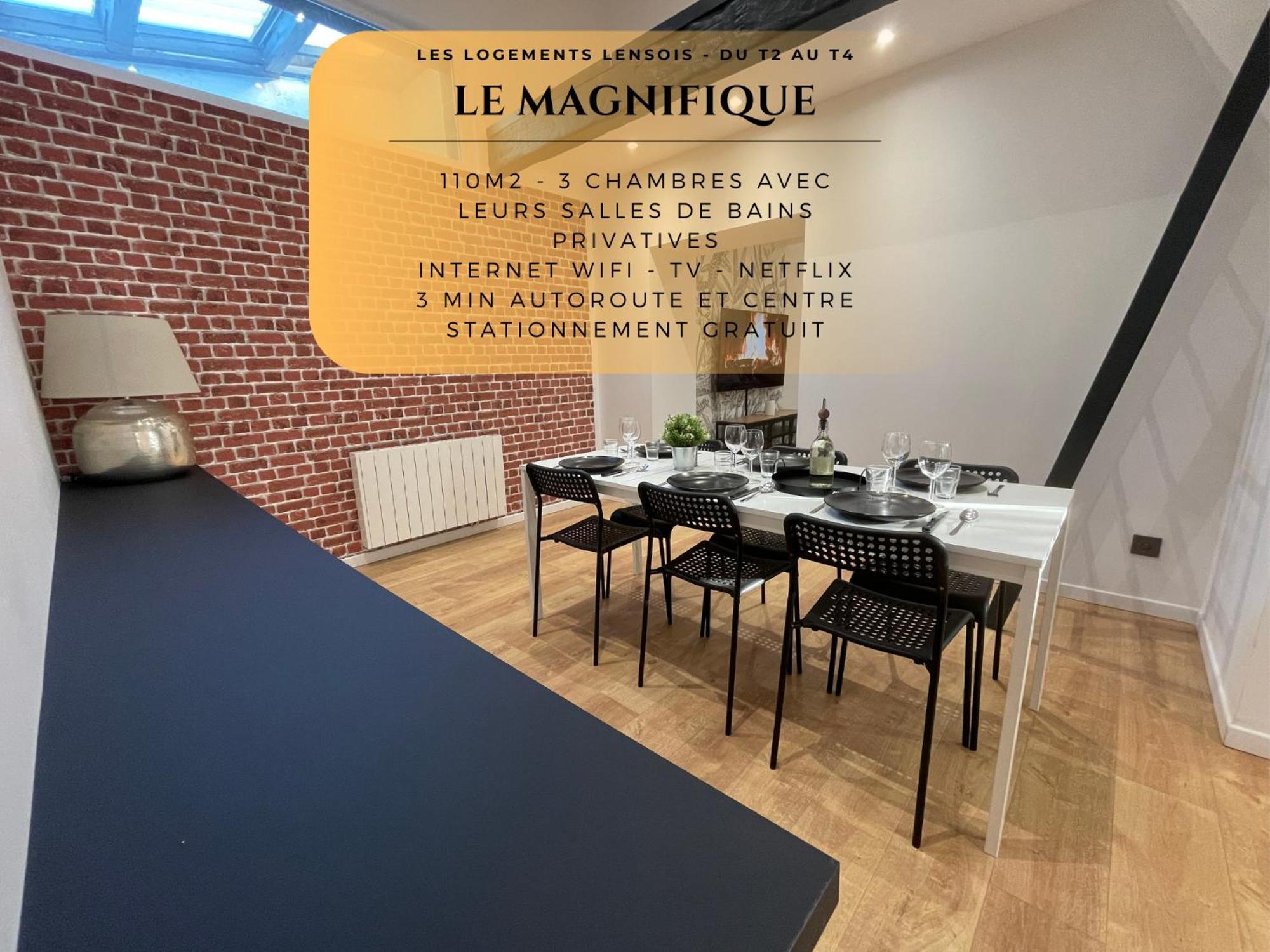 Les 3 Suites - 6 Personnes - 3 Chambres Avec Sdb Privatives Lens Bagian luar foto